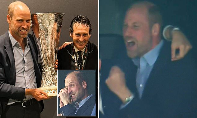 El príncipe William celebra el primer trofeo del Aston Villa en 30 años