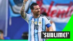 El espectacular gol de Messi pone a Argentina en ventaja