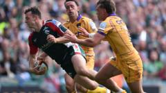 Leicester marca seis ensayos y derrota a Northampton