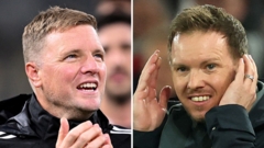 Howe e Nagelsmann entre os candidatos se Carrick for demitido