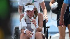Ekaterina Alexandrova collapses on court in Memphis
