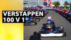 Verstappen triunfa sobre 100 kartistas en Silverstone