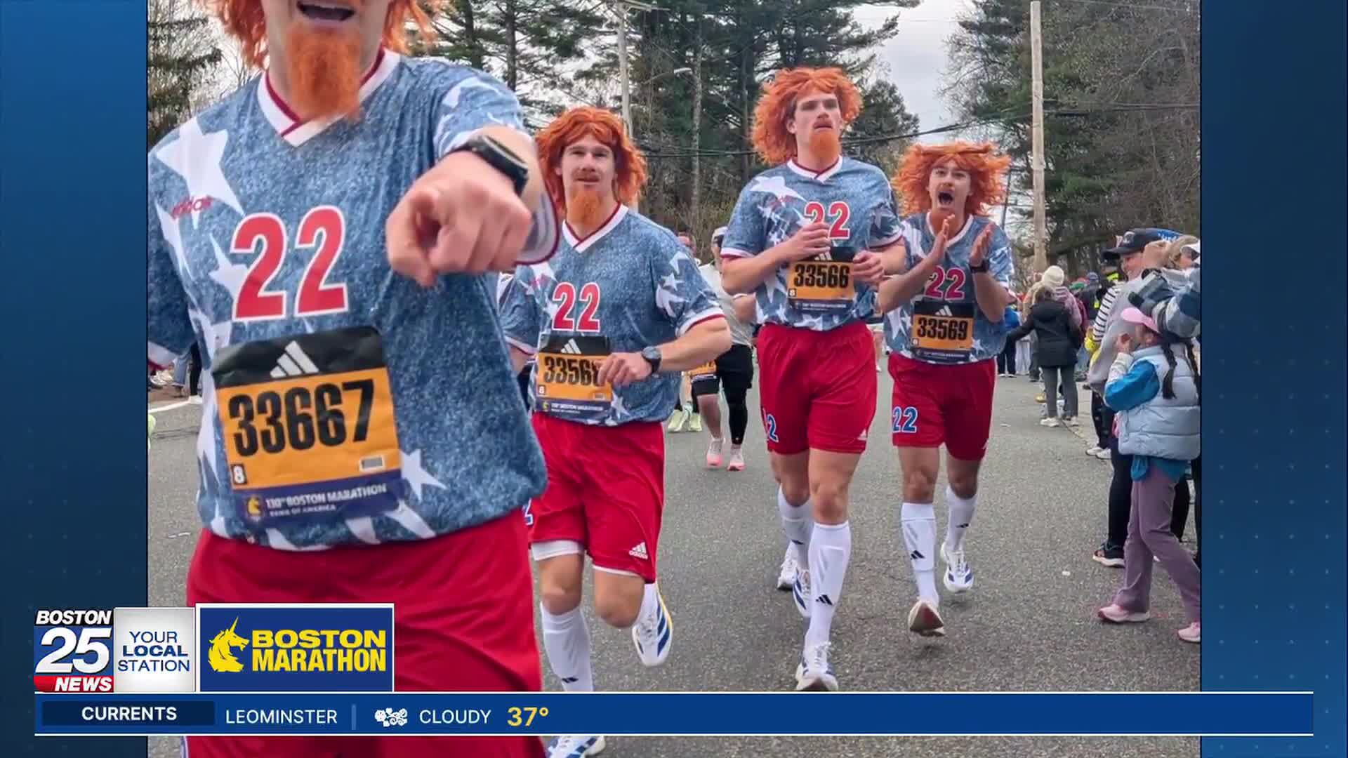 Celebridades y Dobles de Lalas en el Maratón de Boston